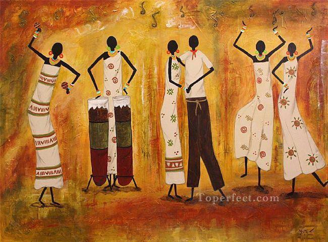 Rumba textured African Oil Paintings